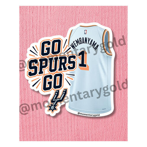 Wemby Jersey, Go Spurs Go, Glossy Finish