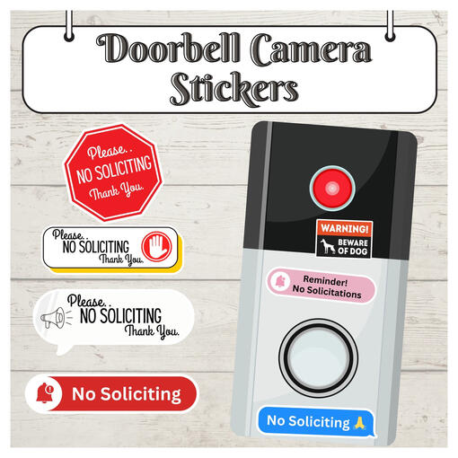 Doorbell Camera Stickers, Holographic Finish